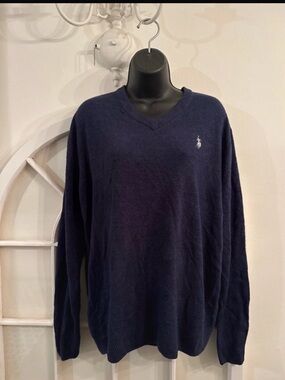 U.S. Polo Assn. Navy V-Neck Men's Sweater